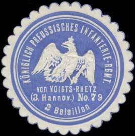 K.Pr. Infnaterie-Regiment von Voigts-Rhetz (3. Hannov.) No. 79, 2. Bataillon