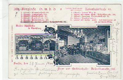 Berlin Mitte Restaurant Zur Bierglocke 1900
