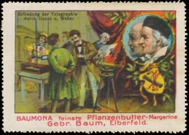 Erfindung der Telegraphie durch Gauss und Weber