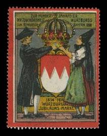 Würzburger Jubiläums - Marke 1814 - 1914