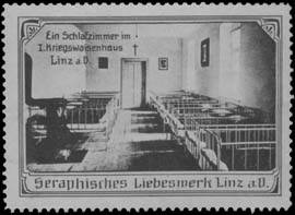Ein Schlafzimmer im I. Kriegswaisenhaus Linz