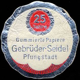 25 Jahre Gummierte Papiere Gebrüder Seidel - Pfungstadt