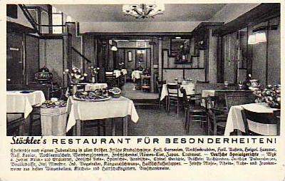 Berlin Tiergarten Restaurant Stöckler mit Rechnung