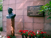 Thälmann-Denkmal auf dem Gelände der Gedenkstätte