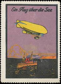 Ein Flug über die See mit dem zeppelin-Luftschiff