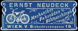 Ernst Neudeck Mechaniker für Fahrräder