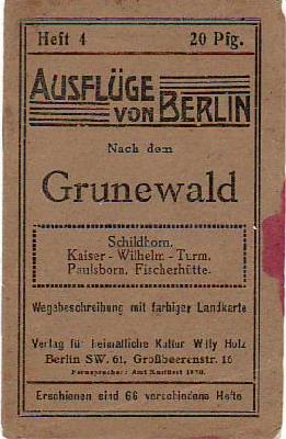 Berlin Grunewald-Schildhorn kleiner Reiseführer vor 1945