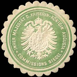 Commissions Siegel - Ihrer Majestät der Kaiserin - Königin Augusta