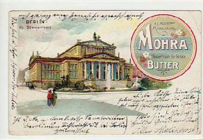 Berlin Mitte Schauspielhaus, Werbung Mohra Butter 1903