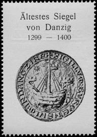 Ältestes Siegel von Danzig 1299 - 1400