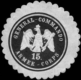 General - Commando 15. Armee - Corps
