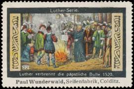 Martin Luther verbrennt die päpstliche Bulle 1520