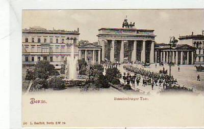 Berlin Mitte Brandenburger Tor Militär Parade ca 1905
