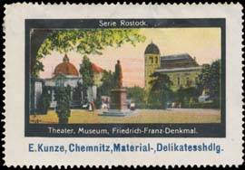 Theater, Museum, Friedrich-Franz-Denkmal in Rostock