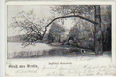 Berlin Grunewald Jagdschloss 1898 Künstlerkarte