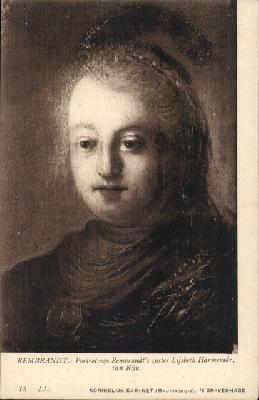 alte Künstlerkarte von Rembrandt