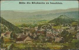 Krummhübel mit den Pfaffenberge in Schlesien