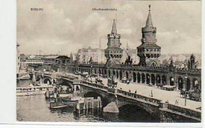 Berlin Friedrichshain Oberbaumbrücke ca 1910