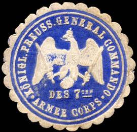 Königlich Preussische General Commando des 7ten Armee Corps