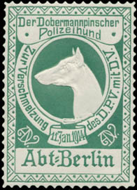 Der Dobermannpinscher Polizeihund