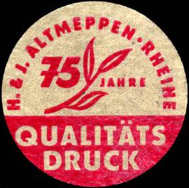 75 Jahre Qualitätsdruck H. & J.