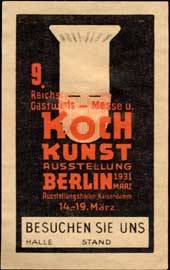 9. Reichs - Gastwirts - Messe und Kochkunst Ausstellung