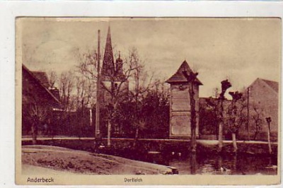 Anderbeck bei Halberstadt Dorfteich ca 1935