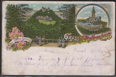 Rothenburg Postbriefkasten Stempel , Kyffhäuser 1897