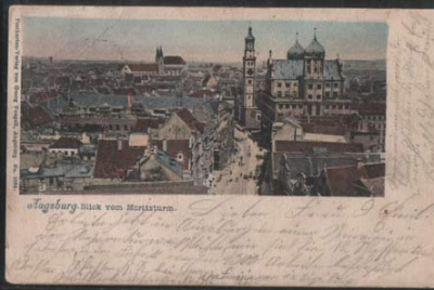 Augsburg Blick vom Moritzturm 1904