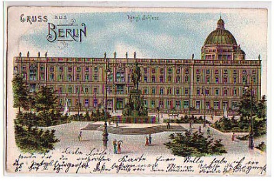 Berlin Mitte Litho Schloss1902