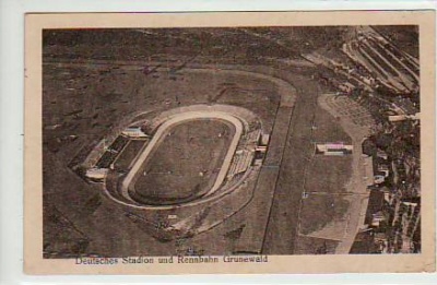 Berlin Grunewald Stadion Rennbahn Luftbild 1929