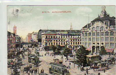 Berlin Mitte Alexanderplatz Strassenbahn 1908