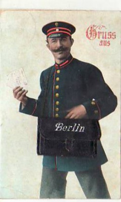 Berlin Leporello Postbote,Briefträger