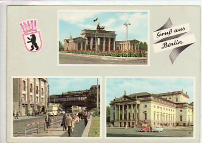 Berlin Mitte Brandenburger Tor und Friedrichstraße 1965