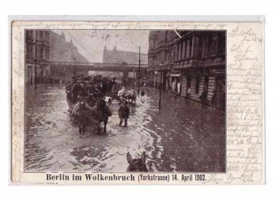 Berlin Kreuzberg unter Wasser 1902