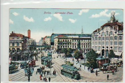 Berlin Mitte Alexanderplatz Strassenbahn 1912