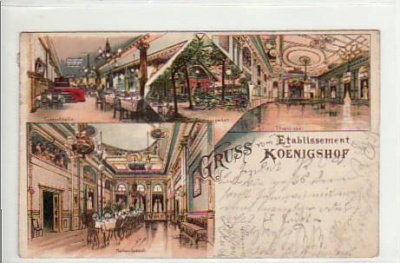 Berlin Mitte Etablissement Königshof Litho 1908