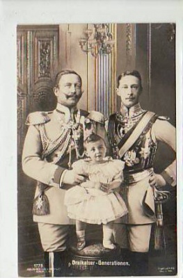 Adel Monarchie Kaiser Wilhelm der 2. und Kinder
