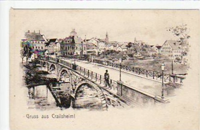 Crailsheim Künstlerkarte ca 1900