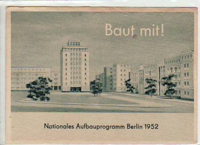 Berlin Mitte Aufbauprogramm 1952