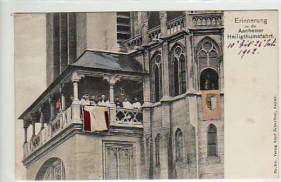 Aachen Anlaß AK Heiligthurmsfahrt Kirche Glaube 1902