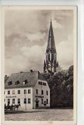 Pritzwalk Markt mit Kirche 1955