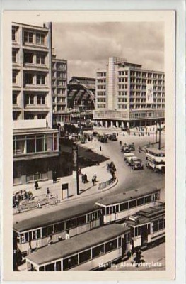 Berlin Mitte Alexanderplatz Strassenbahn ca 1950