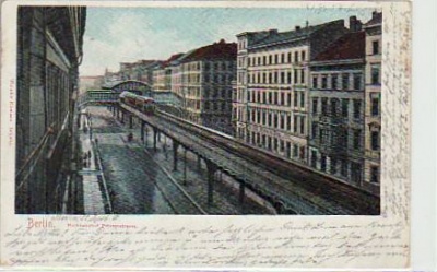 Berlin Kreuzberg Hochbahn Prinzenstrasse 1903