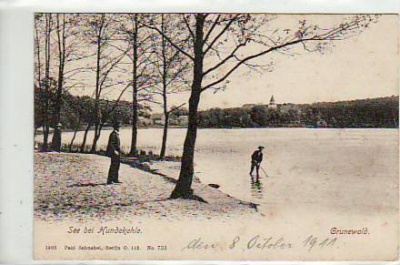 Berlin Grunewald See bei Hundekehle 1911