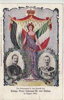 Adel Monarchie Kasier Wilhelm u.Emanuel von Italien 1902