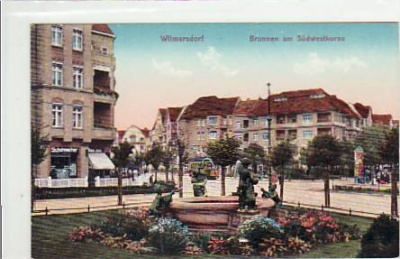 Berlin Wilmersdorf Brunnen am Südwestkorso ca 1915