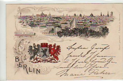 Berlin Kreuzberg Wappenkarte 1899