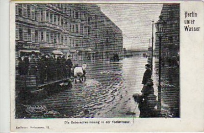 Berlin Kreuzberg Hochwasser Yorkstrasse ca 1900