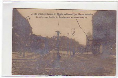 Berlin Mitte,Straßenkänpfe,Generalstreik,Foto Karte